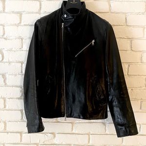 VINCE men’s leather biker jacket